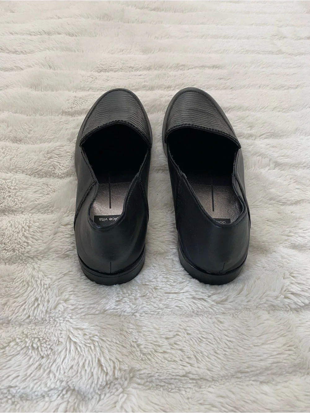 Dolce Vita Black Women’s Crocodile Textured Vamp Slip-On Loafers Size 8